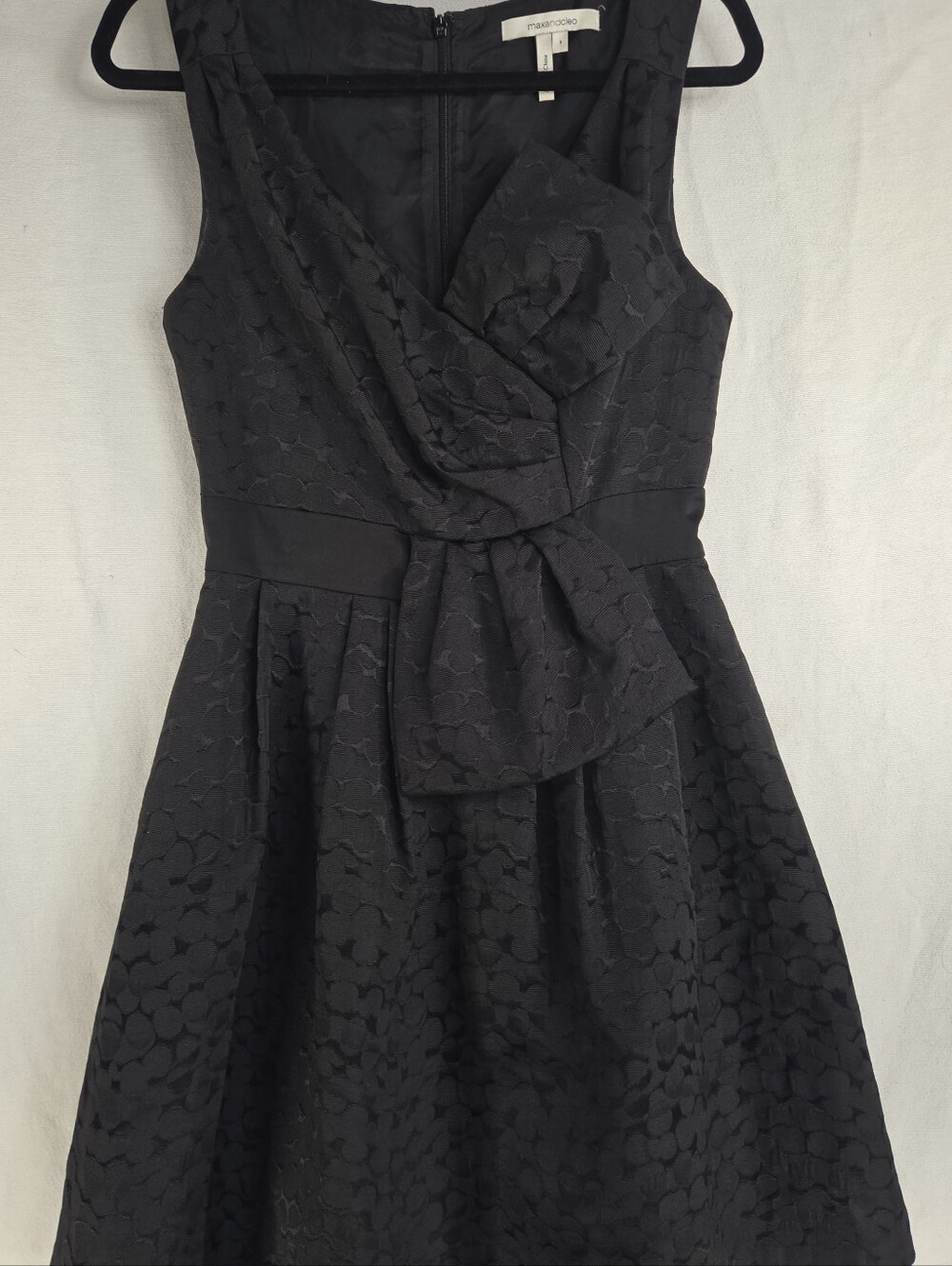 Max & Cleo Black Jacquard Party Dress